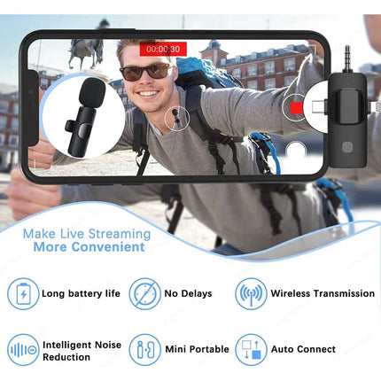 4-in-1 Wireless Lavalier Microphone Kit