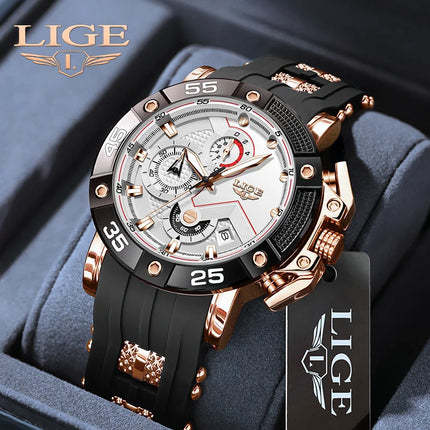 LIGE Military Sport Chronograph Watch