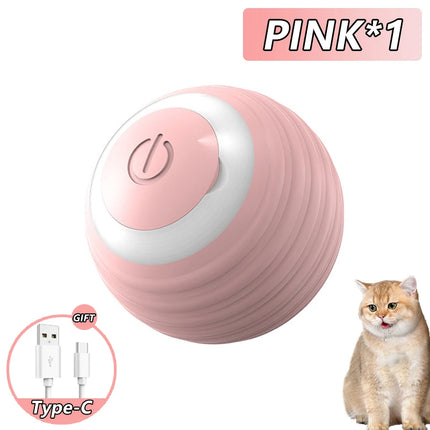 Smart Rolling Cat Toy Ball with Tail