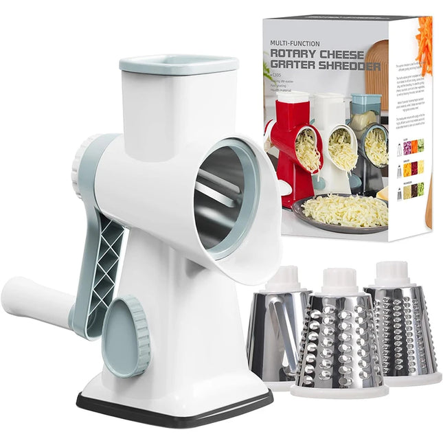 3-in-1 Rotary Cheese & Veggie Grater