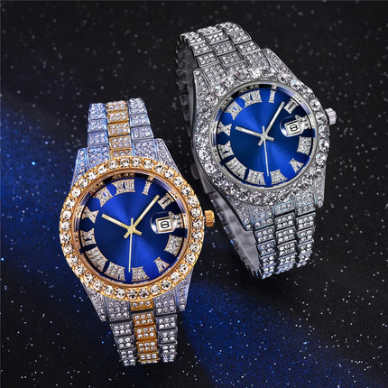 Iced Out Hip Hop Rhinestone Watch