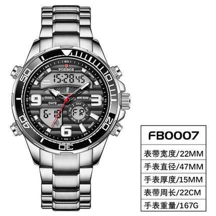 Bold Luxury Dual Display Waterproof Men's Watch