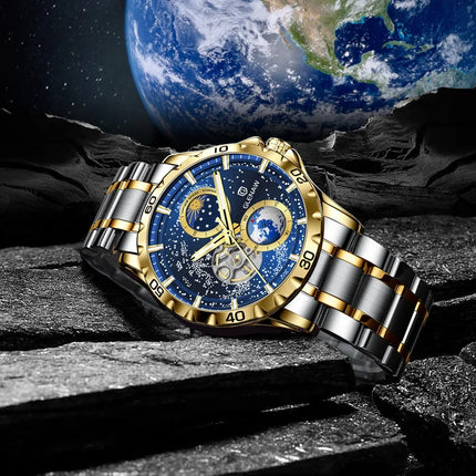 GLENAW Men’s Moon Phase Mechanical Watch