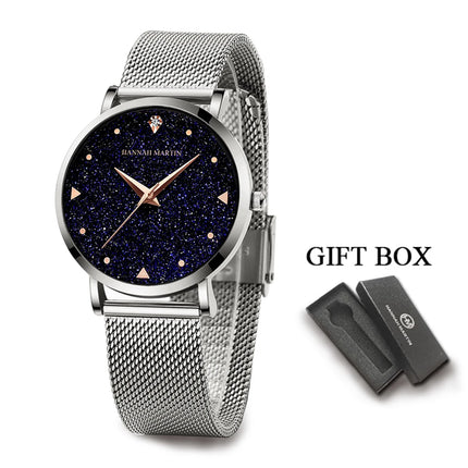 Luxury Frosted Dial Rose Gold Watch