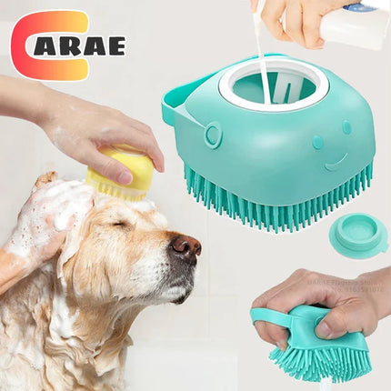 2-in-1 Dog Bath & Massage Brush