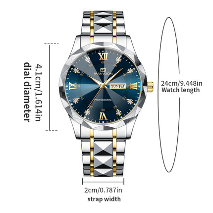 Luxury Blue Gold Men’s Watch