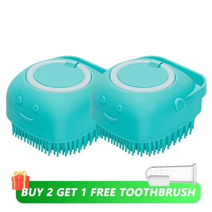 2-in-1 Dog Bath & Massage Brush