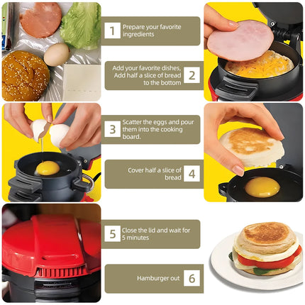 Portable Breakfast Sandwich & Egg Maker