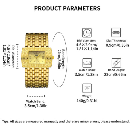 YaLaLuSi Sculpted Gold Women's Watch