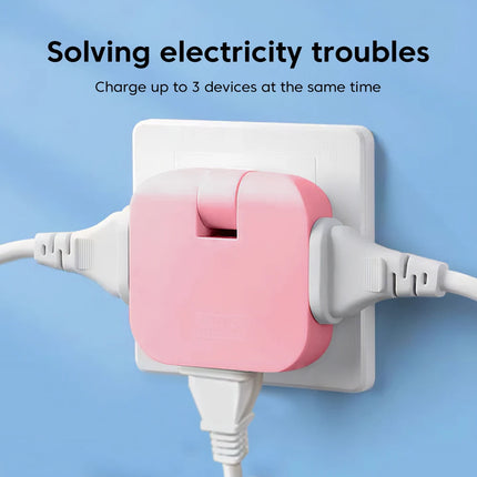 180° Rotatable 3-in-1 EU Plug Adapter