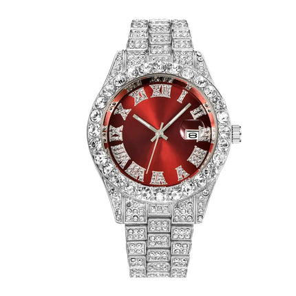 Iced Out Hip Hop Rhinestone Watch