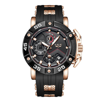 LIGE Military Sport Chronograph Watch