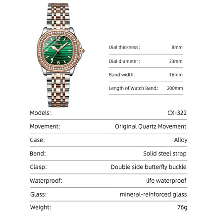 CHENXI Luxury Rhinestone Women’s Watch