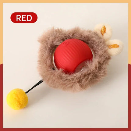 Smart Rolling Cat Toy Ball with Tail