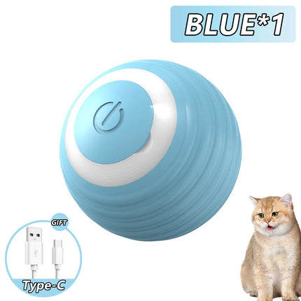 Smart Rolling Cat Toy Ball with Tail
