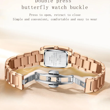 NIBOSI Luxury Stainless Steel Watch