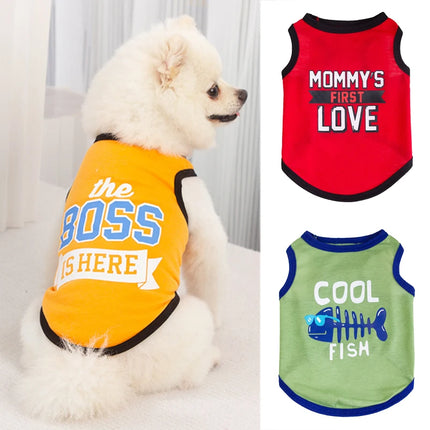 Summer Cotton Pet Vest Tee