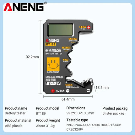 ANENG BT189 Universal Battery Tester Tool