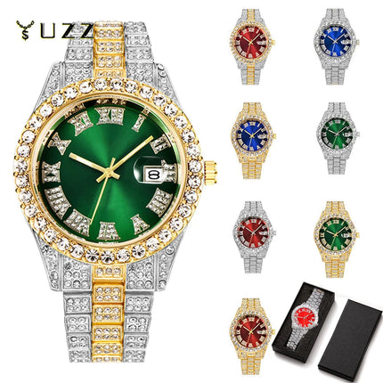 Iced Out Hip Hop Rhinestone Watch