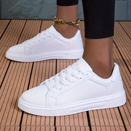 Women's Solid Color Minimalist Sneakers