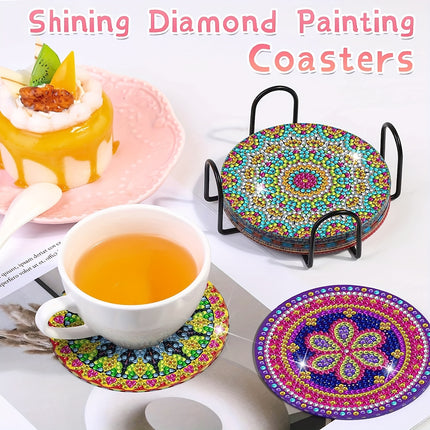 Mandala Diamond Art Coaster Set