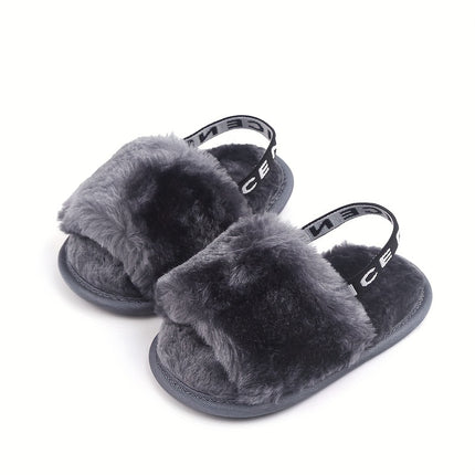 Cute Furry Slip-On House Shoes