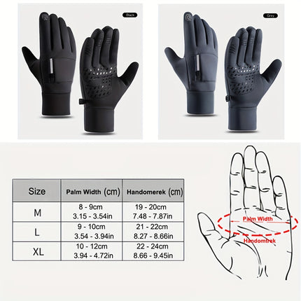 Men's Winter Outdoor Touchscreen Gloves – Windproof & Waterproof