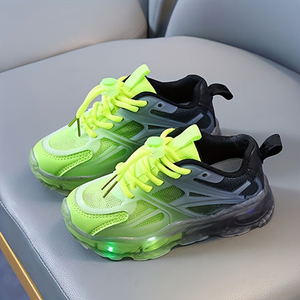 Glowing Two-Tone Athletic Shoes