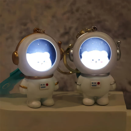 Astronaut Bear Night Light Keychain