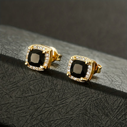 Retro Square 6mm Couple Earrings