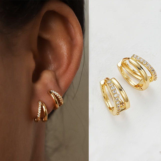 Elegant Gold C-Shaped Earrings