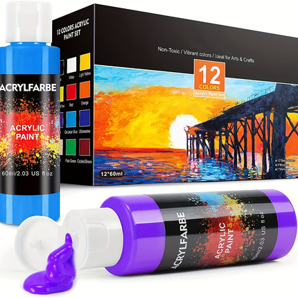 12-Bottle Acrylic Paint Set