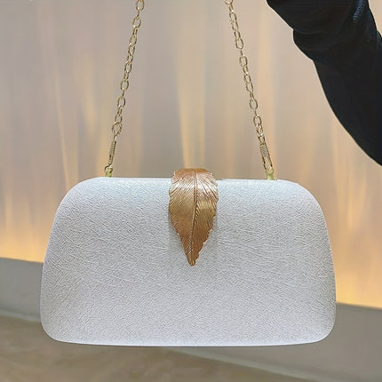 Leaf Decor Evening Clutch Bag