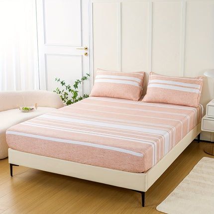 Striped Print Bedding Set - Soft, Comfortable All-Season Set