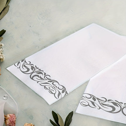 100pcs Elegant Disposable Linen-Feel Napkins