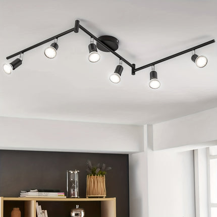 Modern Ceiling Spotlight – 6x6W Adjustable LED Bulbs