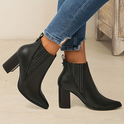 Trendy Chunky Heel Chelsea Boots