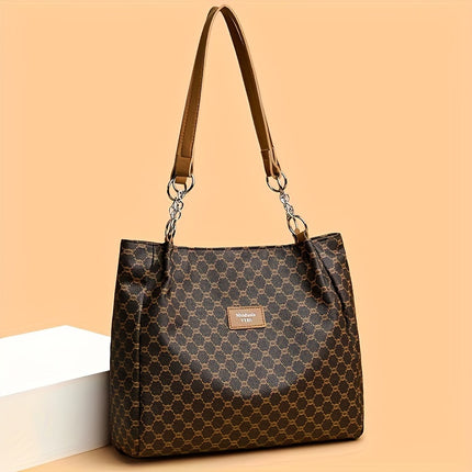 Chic Faux Leather Tote Bag – Spacious & Stylish - Monti Bargains