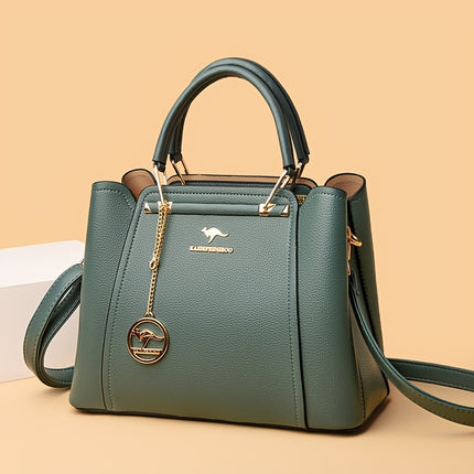 Chic Waterproof Faux Leather Handbag – Versatile Crossbody Style - Monti Bargains