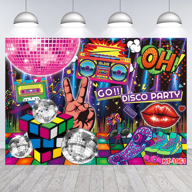 Retro Disco Party Backdrop