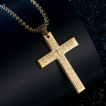 Trendy Engraved Cross Necklace