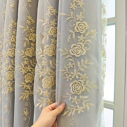 Elegant Floral Blackout Curtains