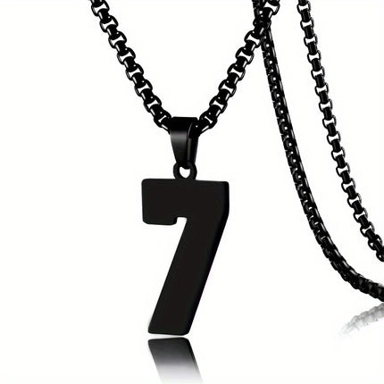 Men's Sports Number Pendant Necklace