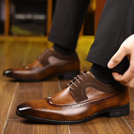 Classic Brown Lace-Up Dress Shoes