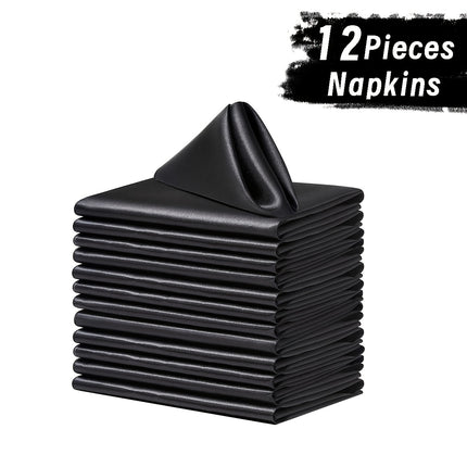 6/12pcs Luxury Soft Satin Napkins