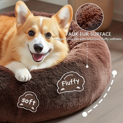 Calming Plush Pet Bed - Monti Bargains