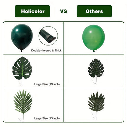 143 pieces of metal green and Golden balloon