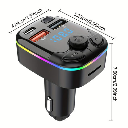 Wireless 5.0 Car Transmitter - Music, Calls & Charging