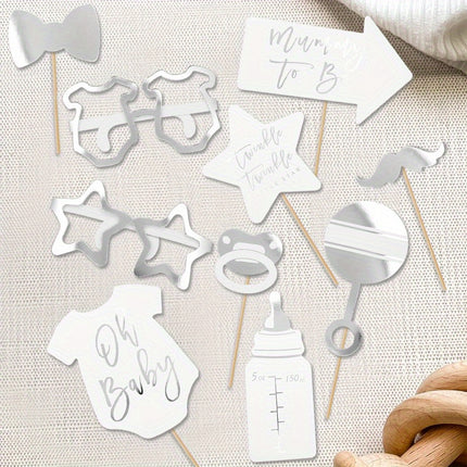 10pcs, Mummy-to-Be Photo Props for Baby Shower