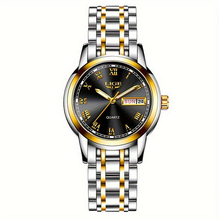LIGE Gold Women's Bracelet Watch